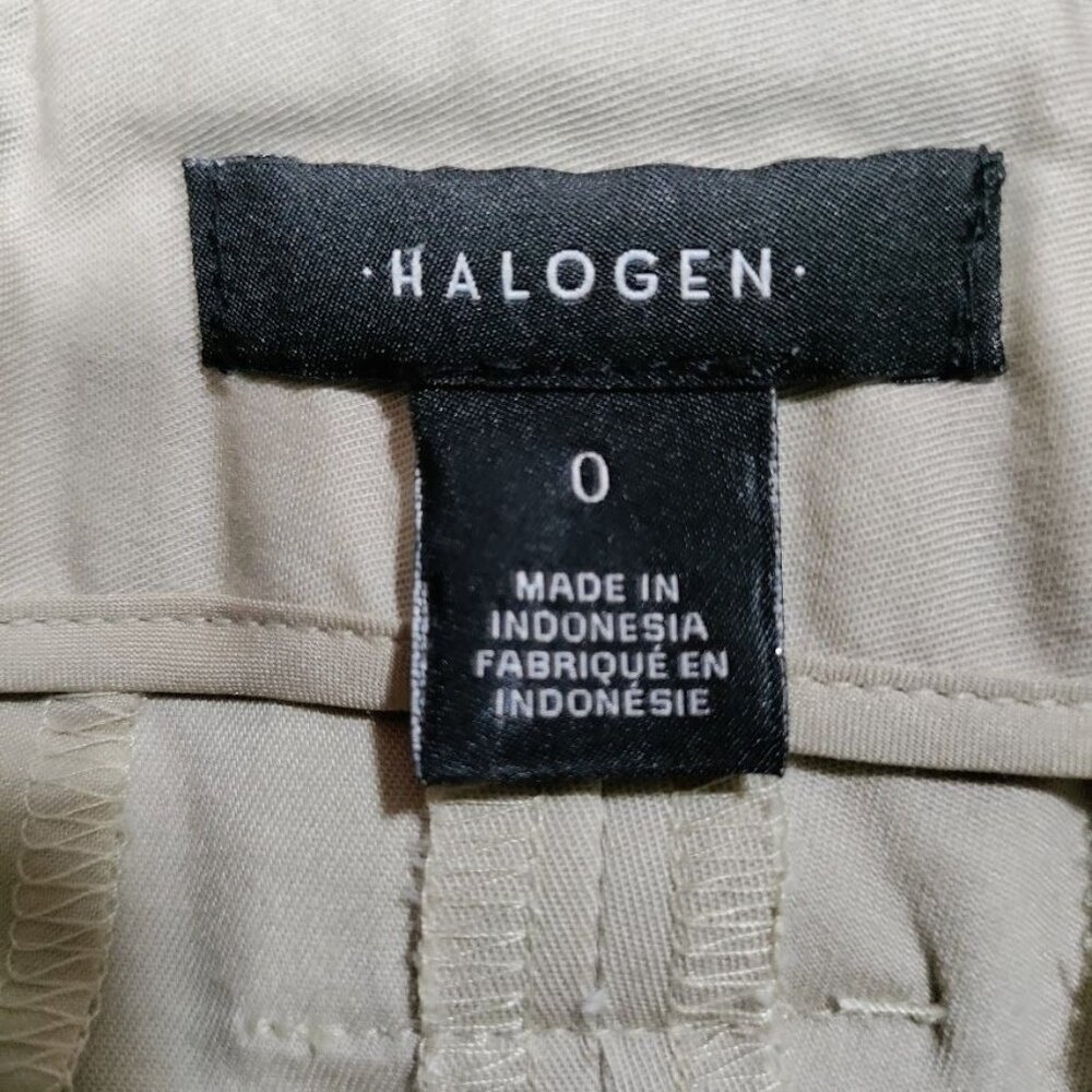 Halogen Women's Beige Pleated Front High Waisted Wide Leg Trouser Size 0 - Picture 6 of 11